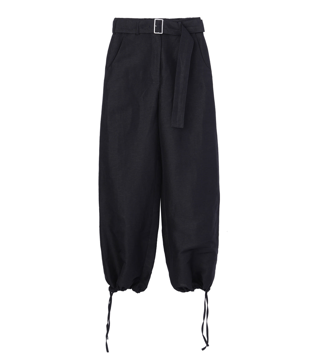 Linen Pants Black Lautashi linen-pants-black-lautashi