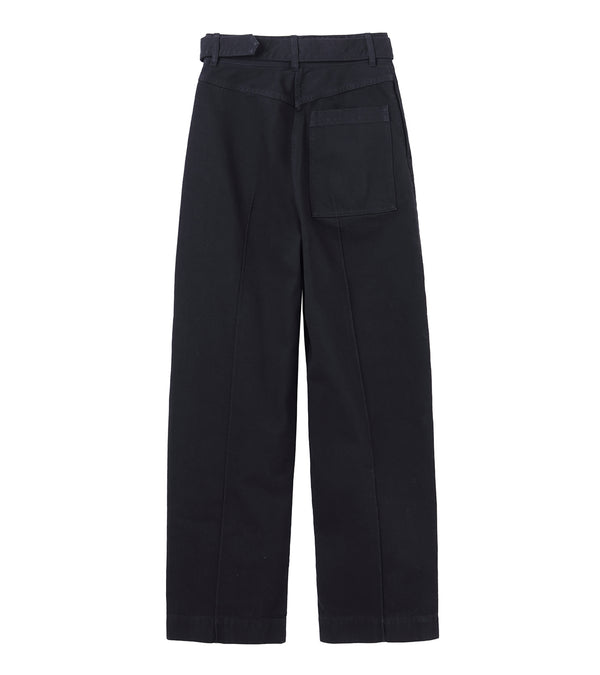 Wide denim pants