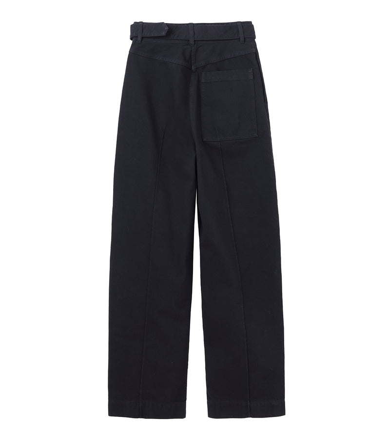 Wide denim pants