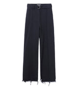 Slit denim pants