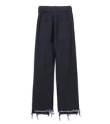 Slit denim pants