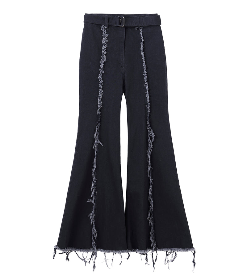 Flared denim jeans