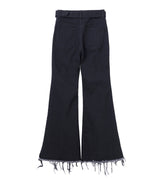 Flared denim jeans
