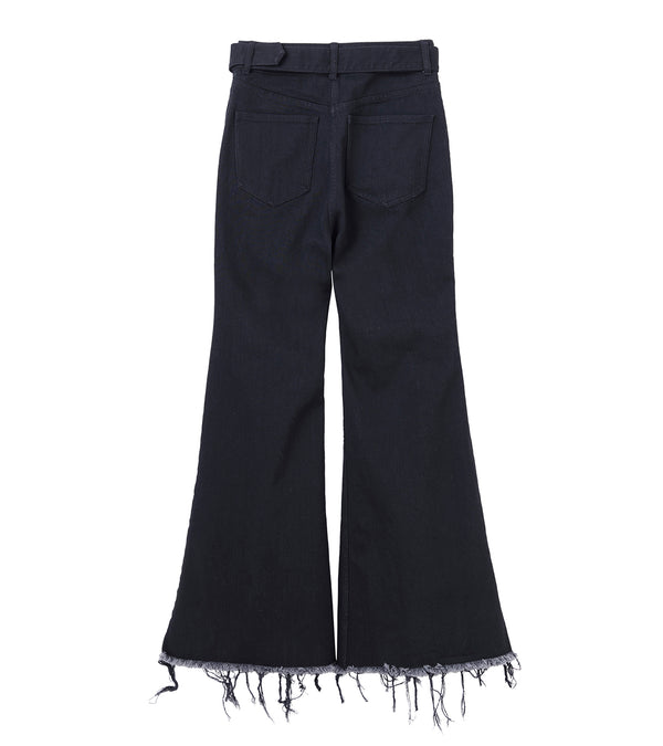 Flared denim jeans
