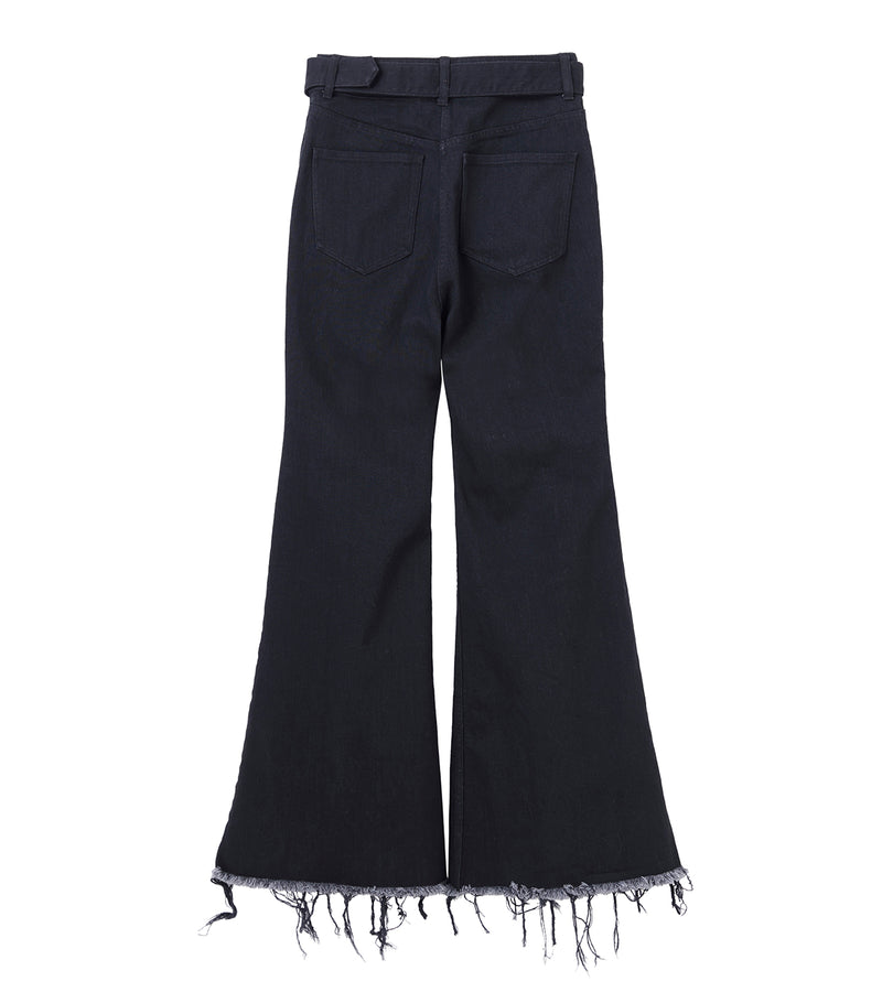 Flared denim jeans