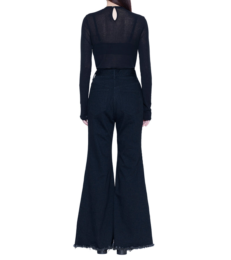 Flared denim jeans