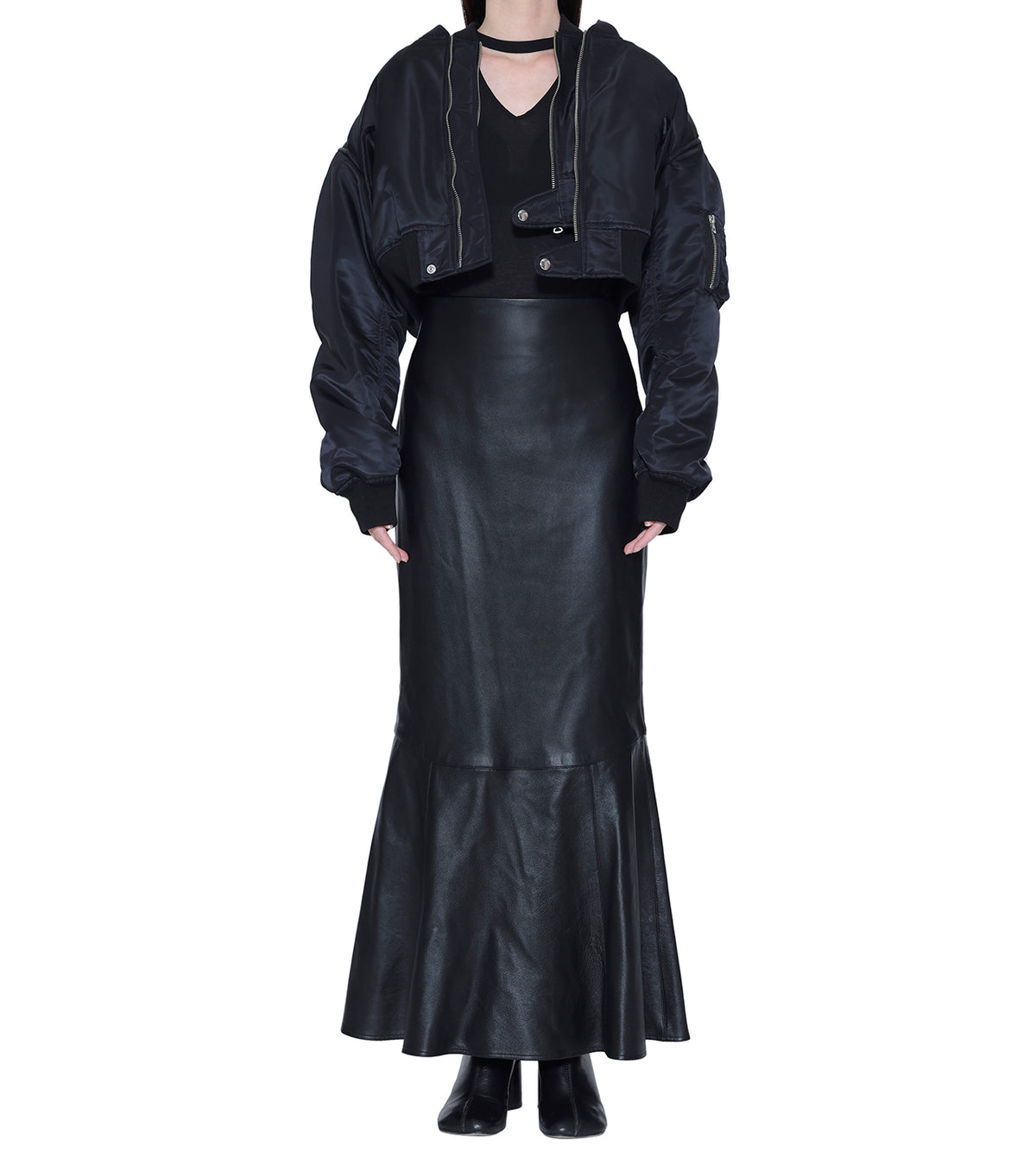 新品Lautashi ラウタシー　ブラックニットパンツ　MN174 新品Lautashi ラウタシー ブラックニットパンツ MN174