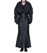 Double bomber jacket short