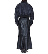 Double bomber jacket short