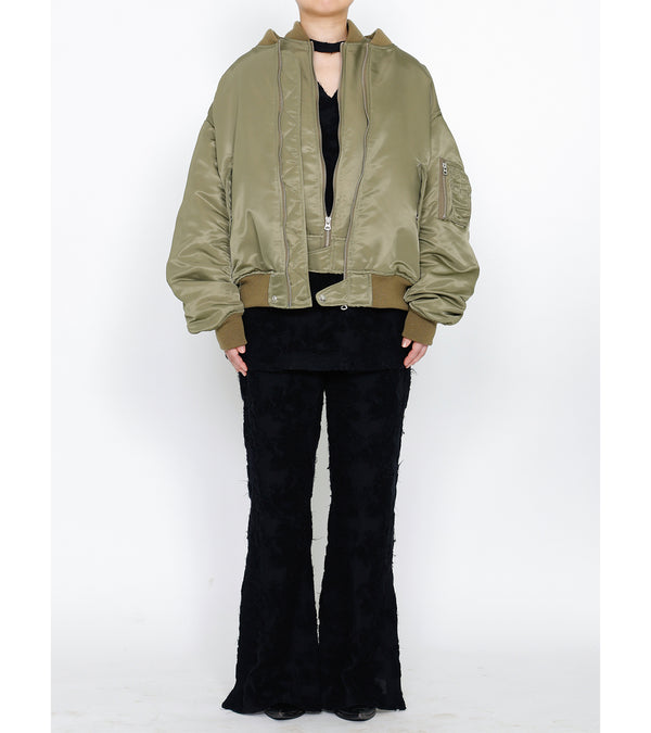 Double bomber jacket - khaki