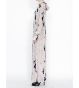 Hooded long dress - beige