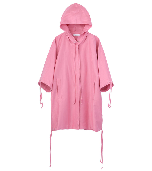 Linen cape - pink