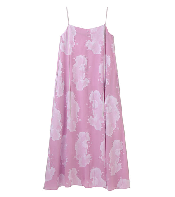 Rayon jacquard camisole dress - lilac