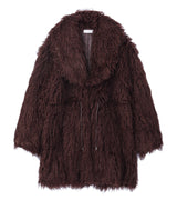 Fake fur coat - brown