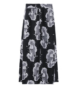 Rayon jacquard wide pants - black