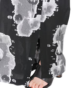 Rayon jacquard wide pants - black