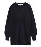 Knit choker blouse - black