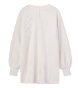 Knit choker blouse - white