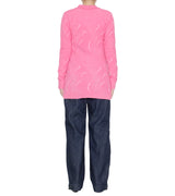 Jacquard knit shirts - pink