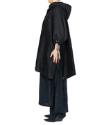 Linen cape - black