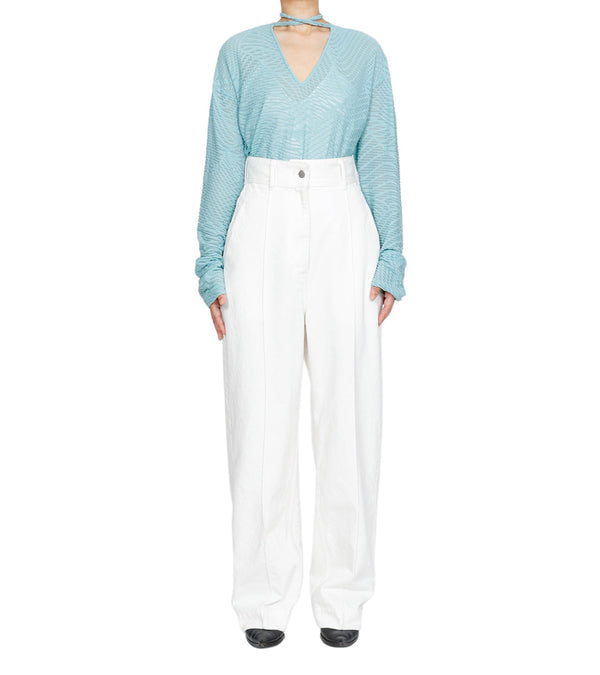 Uroco jacquard tops- blue