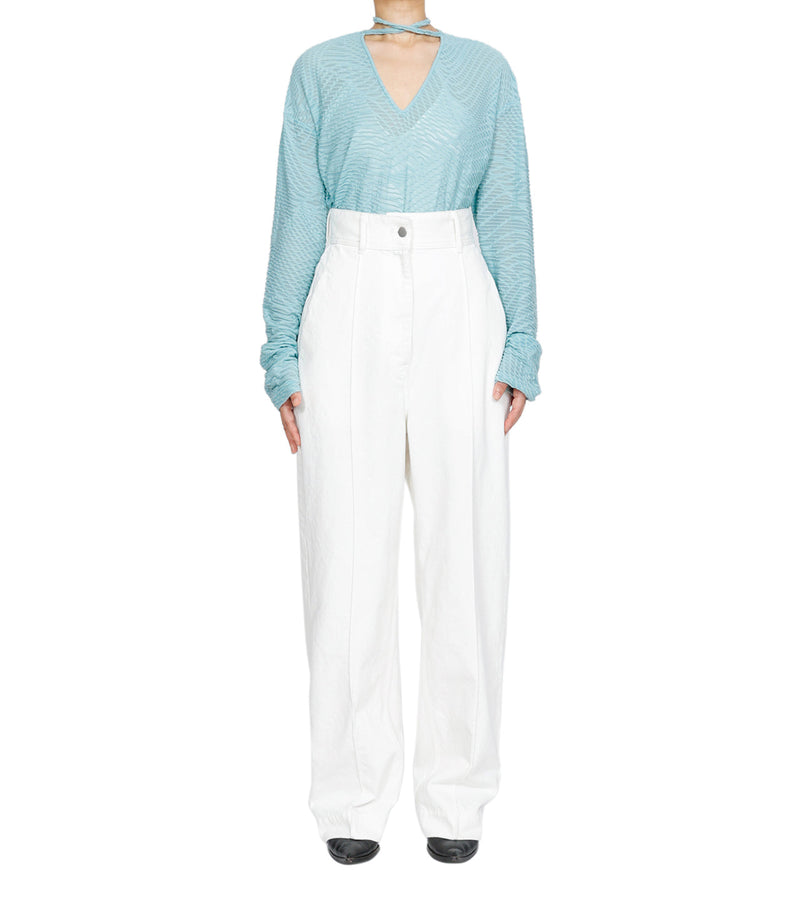 Uroco jacquard tops- blue