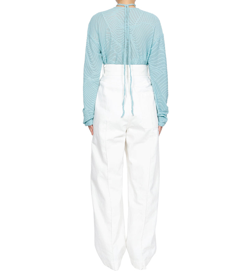 Uroco jacquard tops- blue
