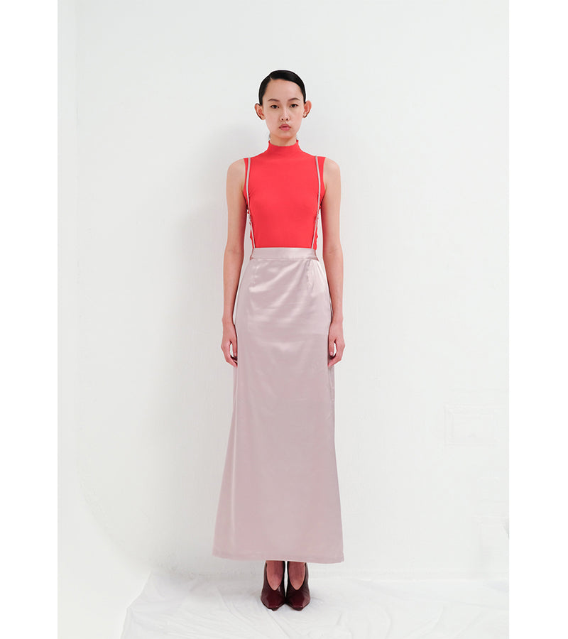 suspenders skirt - pink