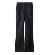 wood jaquard trousers - black